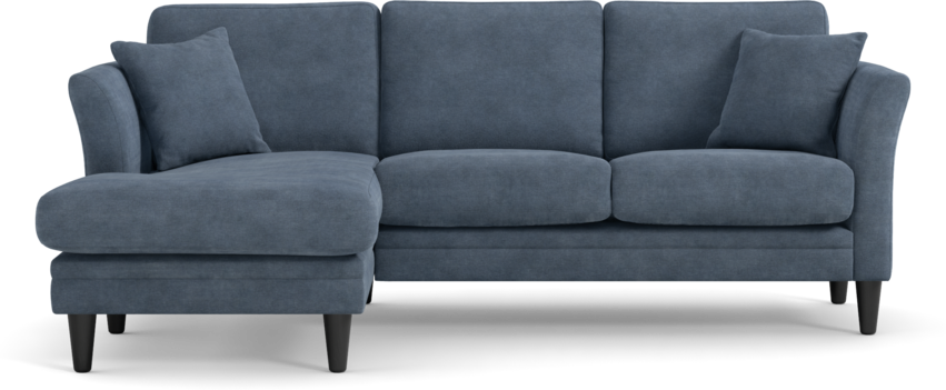 Eden - 2-sits soffa med schäslong - Blå