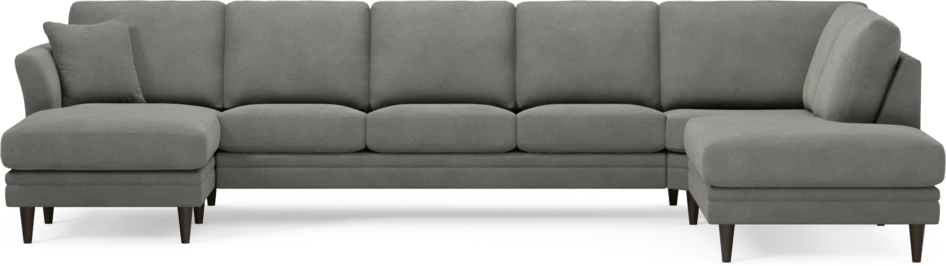 Eden - 3-sits soffa med schäslong vänster och divan höger - Grå