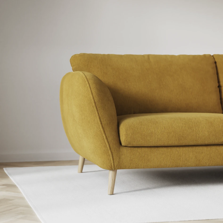 Madison Lux - Hörnsoffa 2+3-sits, hörn 2 - Gul