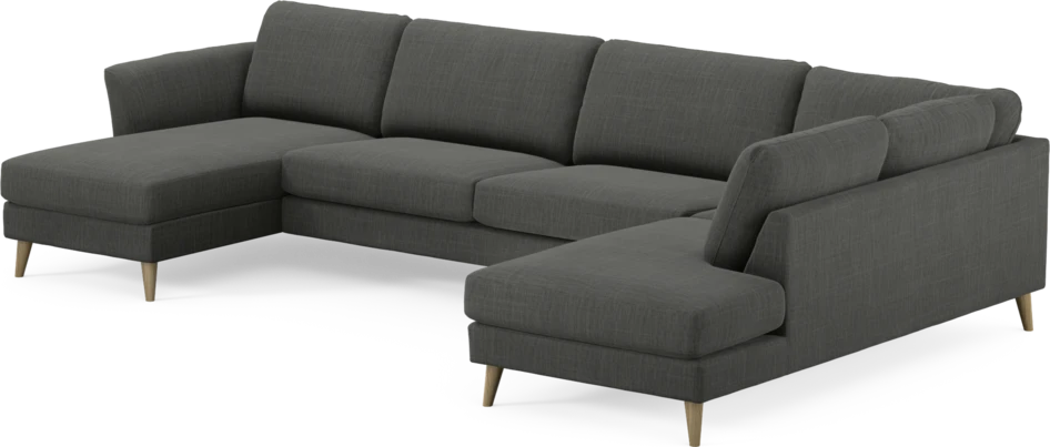 Bridge - 3-sits soffa med schäslong vänster och divan höger - Grå