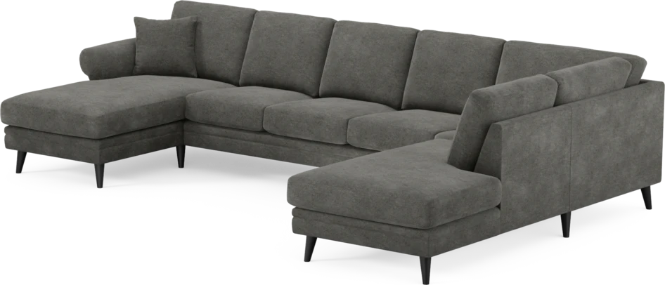 Eden - 3-sits soffa med schäslong vänster och divan höger - Grå