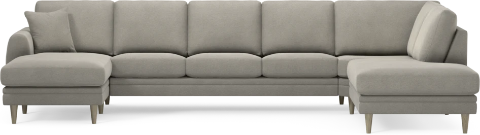Eden - 3-sits soffa med schäslong vänster och divan höger - Grå