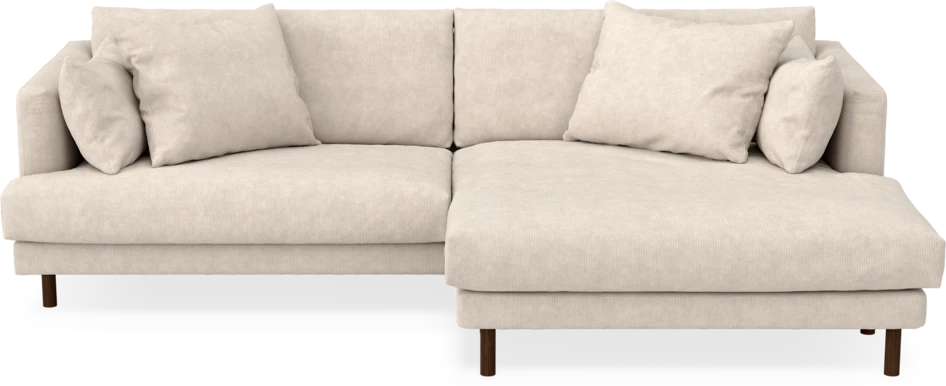 Harper - 4-sits med schäslong XL höger - Vit