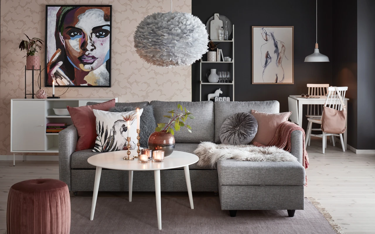 Skaftö - Bäddsoffa 3-sits med flyttbar schäslong - inspiration