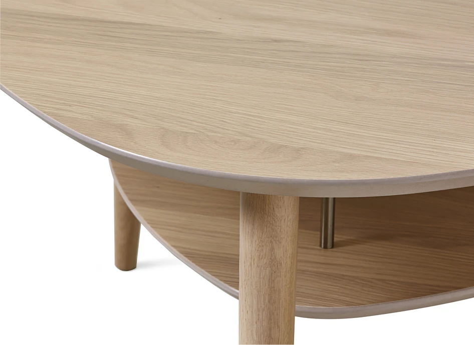 Louise - Soffbord, 90x90x48 cm - Beige