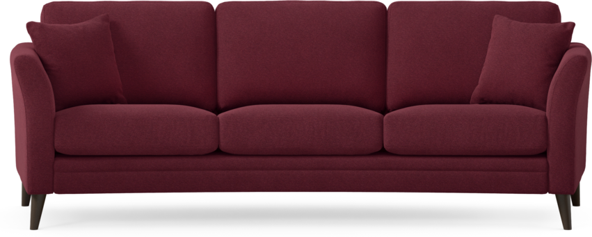 Eden - 3-sits soffa svängd - Röd