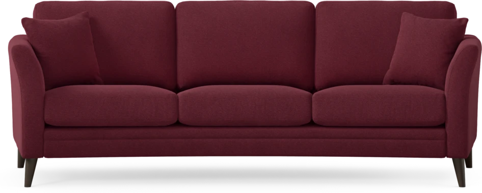 Eden - 3-sits soffa svängd - Röd