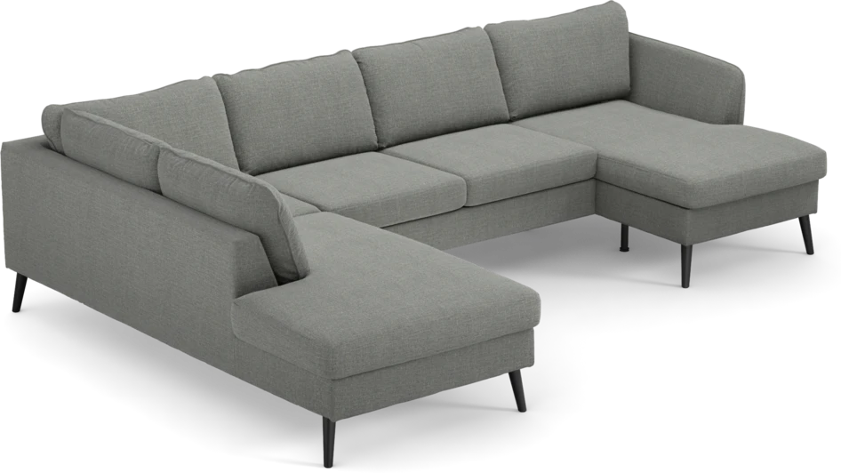 County - 3-sits soffa med divan vänster och schäslong höger - Grå