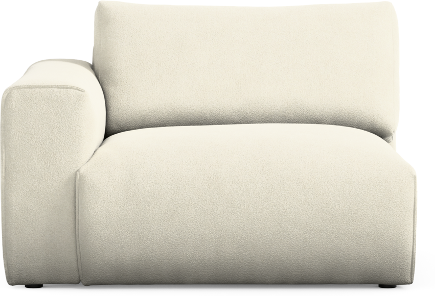 Free - 1,5-sits med armstöd vänster - Vit