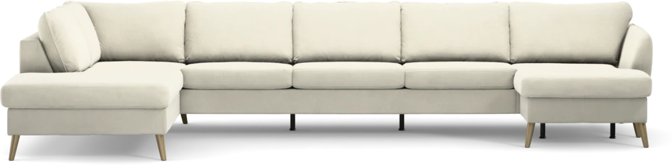 County - 4-sits soffa med divan vänster och schäslong höger - Vit