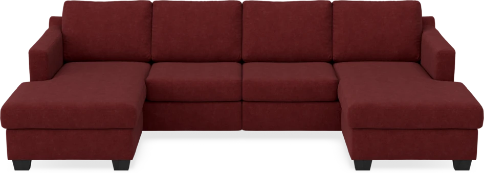 Friday - 2-sits soffa med två schäslonger - Rosa