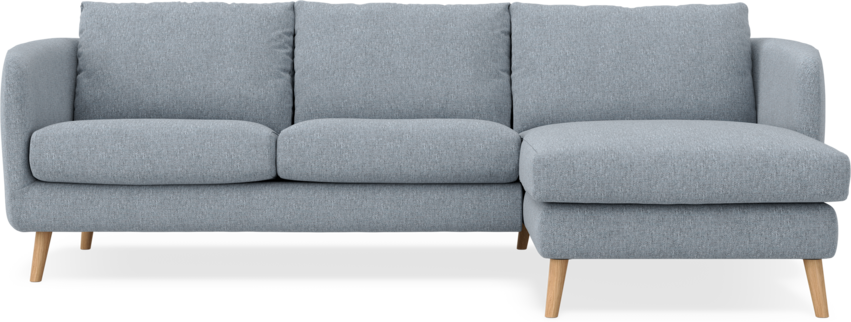Madison Lux - 2-sits soffa med schäslong höger - Blå