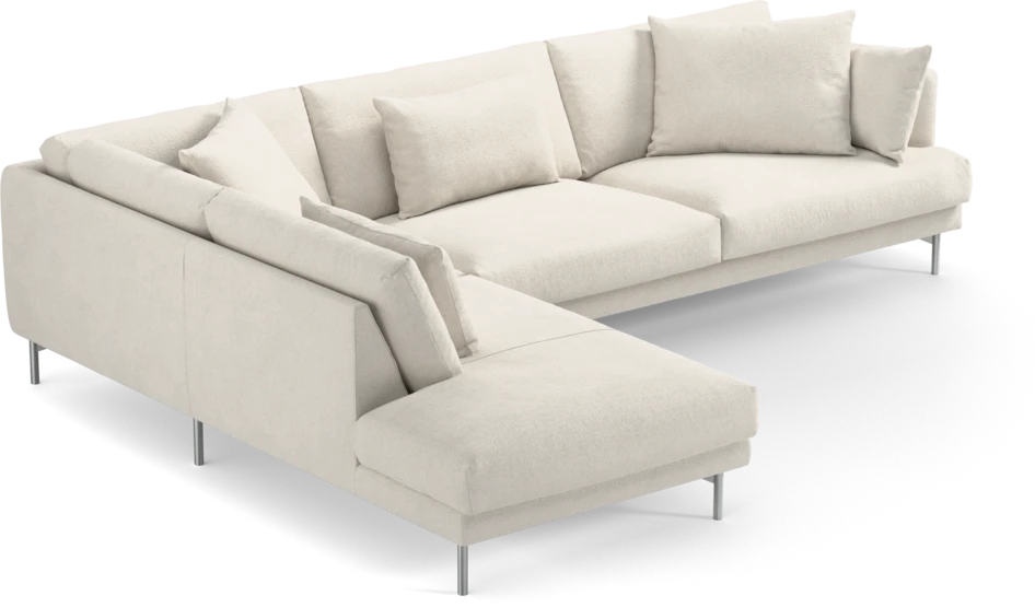 Harper - 3-sits soffa med divan vänster - Vit