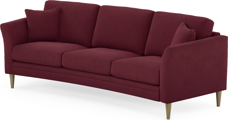 Eden - 3-sits soffa svängd - Röd