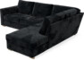 Friday - 2,5-sits soffa med divan höger - Blå