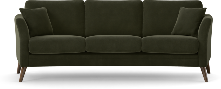 Eden - 3-sits soffa svängd - Grön