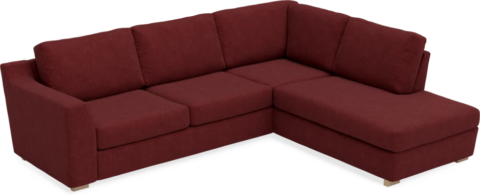 Friday - 2,5-sits soffa med divan höger - Rosa