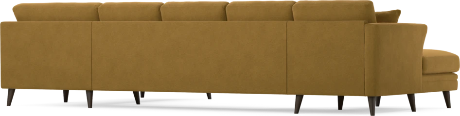 Eden - 3-sits soffa med schäslong vänster och divan höger - Gul