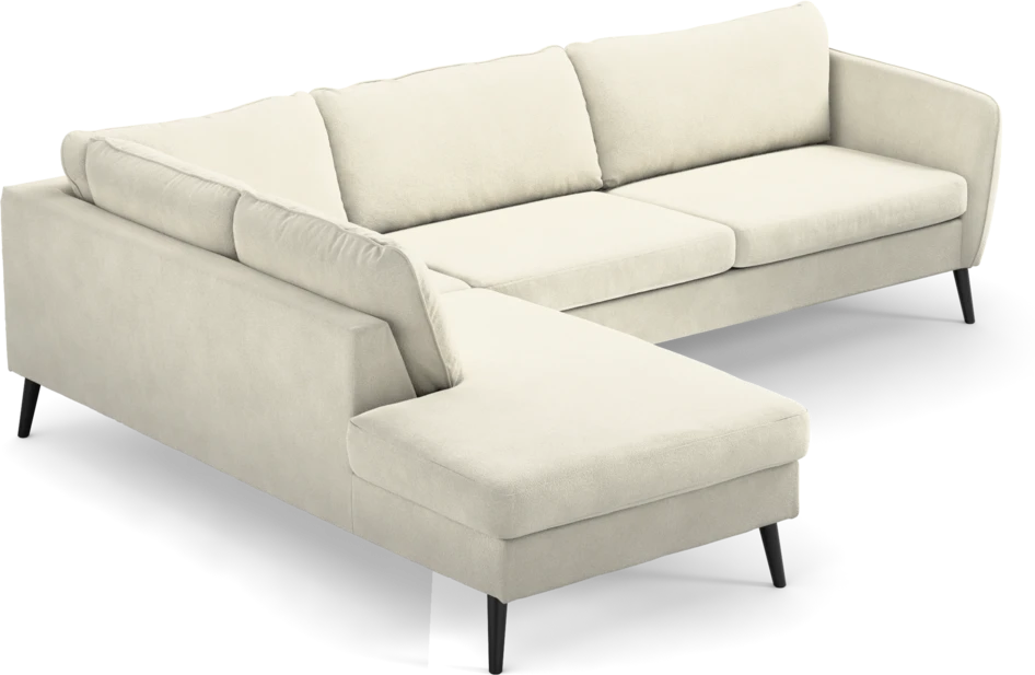 County - 2,5-sits soffa med divan vänster - Vit
