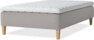 Delux Sense - Ramsäng, enkelsäng med bäddmadrass - Grå