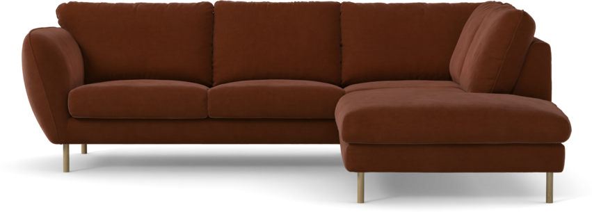 Madison Lux - 2-sits soffa med divan höger - Orange