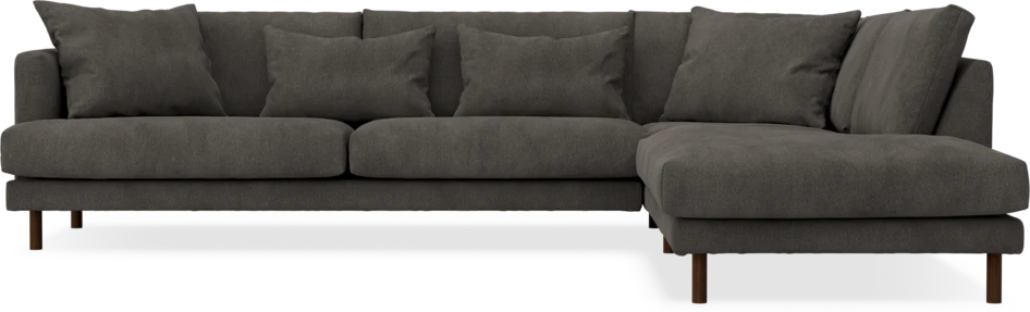 Harper - 3-sits soffa med divan höger - Grå