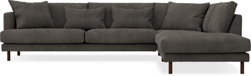 Harper - 3-sits soffa med divan höger - Grå