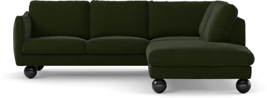 Madison - 2-sits soffa med divan höger - Grön