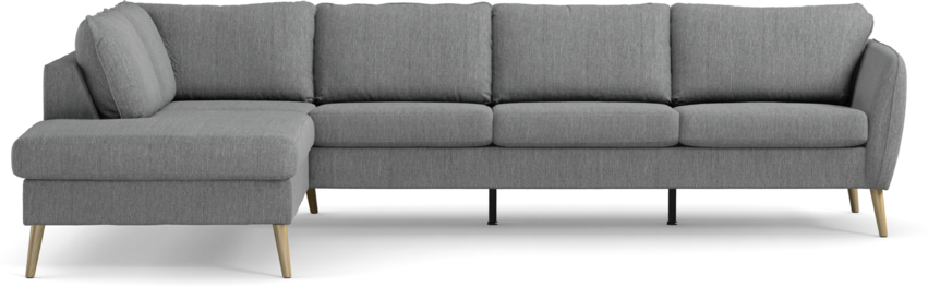 County - 3-sits soffa med divan vänster - Grå