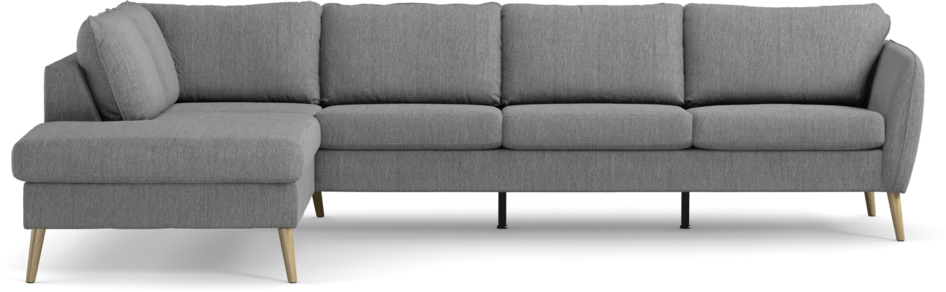County - 3-sits soffa med divan vänster - Grå
