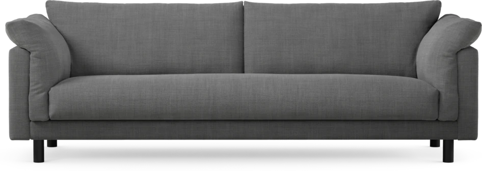 Cherrie - 4-sits soffa, hel dyna, fast klädsel - Grå