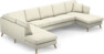 Eden - 3-sits soffa med divan vänster och schäslong höger - Vit