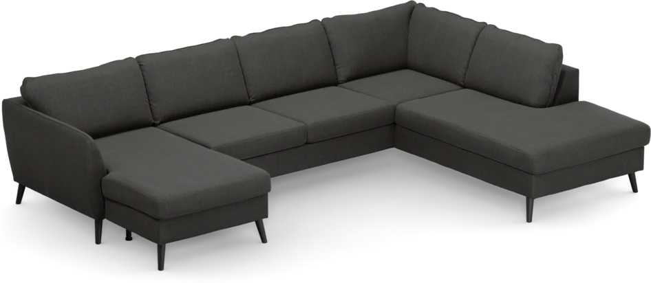 County - 3-sits soffa med schäslong vänster och divan höger - Grå