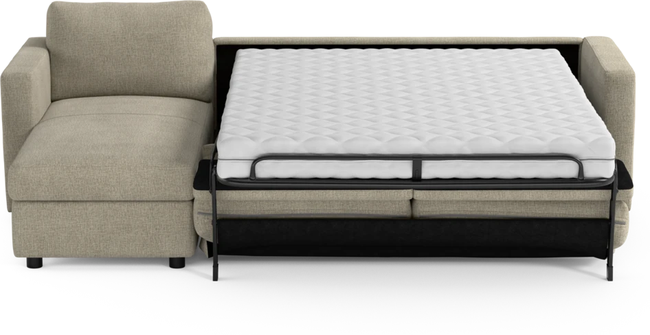 Lindö - Bäddsoffa 2,5-sits med schäslong, vändbar - Beige