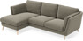 Madison Lux - 2-sits soffa med schäslong vänster - Grön