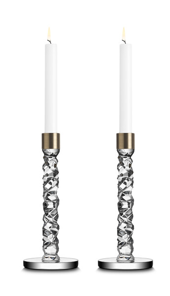 Carat - Ljusstake, 2-pack, H 24,2 cm - Gul
