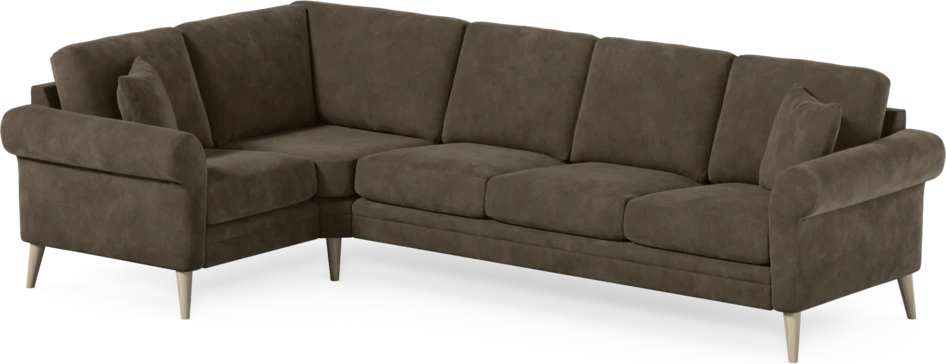 Eden - Hörnsoffa, 1+3-sits - Brun