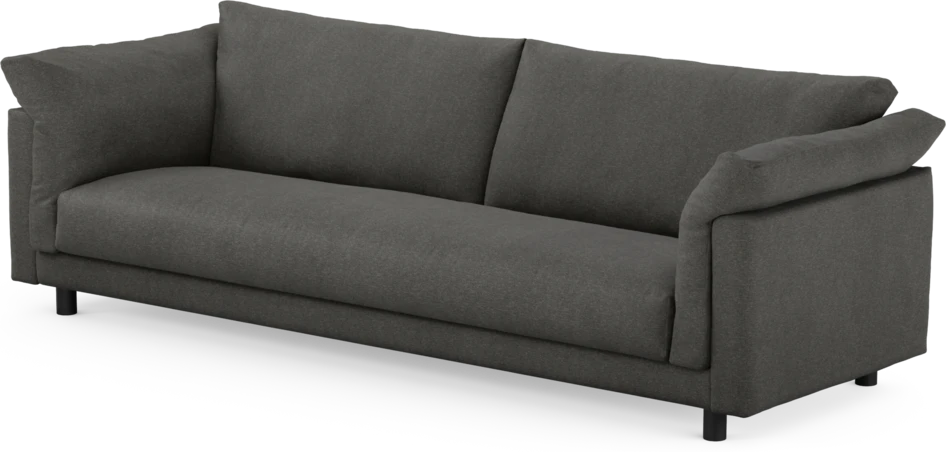 Cherrie - 4-sits soffa, hel dyna, fast klädsel - Grå
