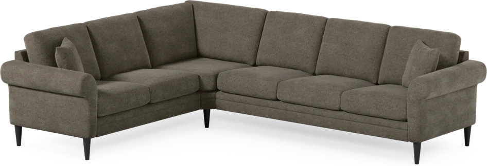 Eden - Hörnsoffa, 2+3-sits - Brun