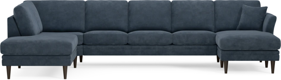 Eden - 3-sits soffa med divan vänster och schäslong höger - Blå