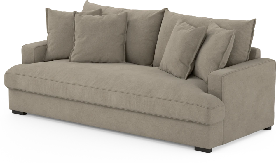 Mila - 3-sits soffa, hel dyna - Beige