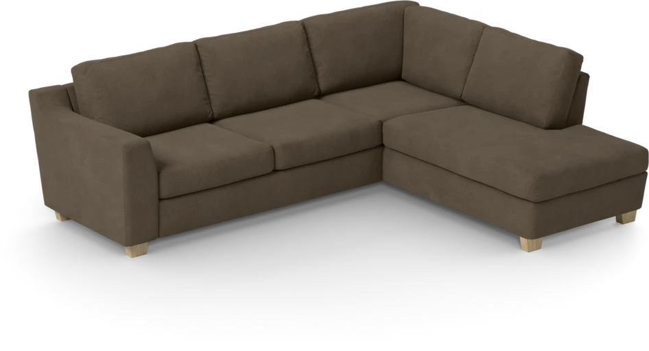 Friday - 2,5-sits soffa med divan höger - Brun