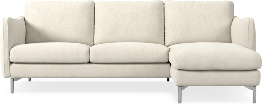 Madison Lux - 2-sits soffa med schäslong höger - Vit