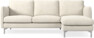 Madison Lux - 2-sits soffa med schäslong höger - Vit