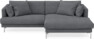 Harper - 4-sits med schäslong XL höger - Grå