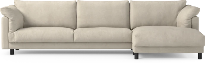 Cherrie, 3-sits soffa med schäslong höger, fast klädsel