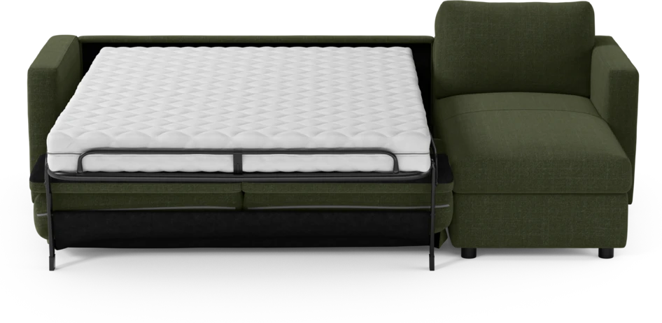 Lindö - Bäddsoffa 2,5-sits med schäslong, vändbar - Grön