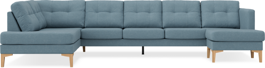 Rio - 4-sits soffa med divan vänster och schäslong höger - Blå