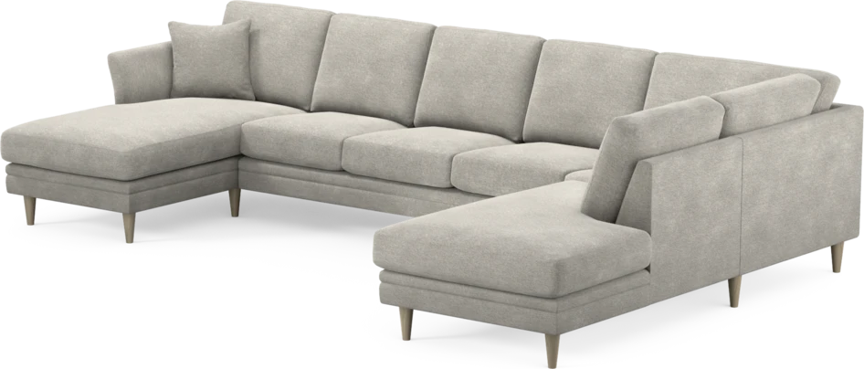 Eden - 3-sits soffa med schäslong vänster och divan höger - Grå