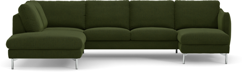 Madison Lux - 2-sits soffa med divan vänster och schäslong höger - Grön